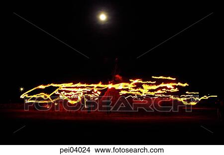Picture - moon, dynamic, active, big holidays, folk customs, night, full moon. Fotosearch
