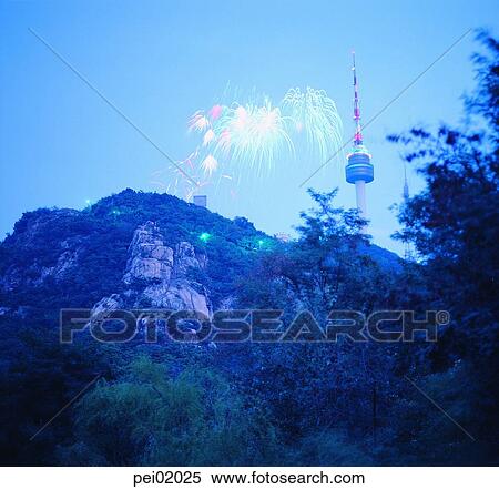 MtNamsan, Namsan tower, neon, low angle, night, night fireworks, flame View Large Photo Image Stock Photography - MtNamsan, Namsan tower, neon, low angle, night, night fireworks, flame. Fotosearch