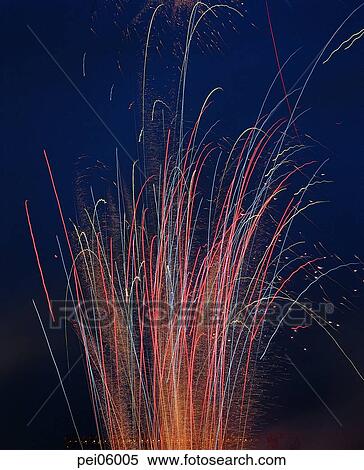 Stock Photography - neon, night, flame, blaze, spark, fireworks display. Fotosearch
