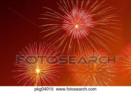 Stock Photography - neon, night, flame, blaze, spark, fireworks display. Fotosearch
