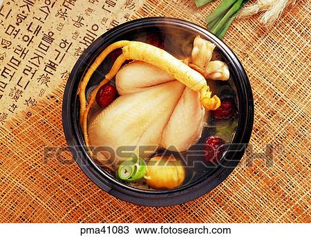 cook, food to aid virility, indoor, samgyetang, chicken soup, aiding virility View Large Photo Image Stock Image - cook, food to aid virility, indoor, samgyetang, chicken soup, aiding virility. Fotosearch