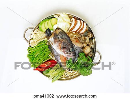 Stock Image - indoor, cook, cooking, hot and spicy u-ruk stew, hot and spicy u-ruk soup, food. Fotosearch