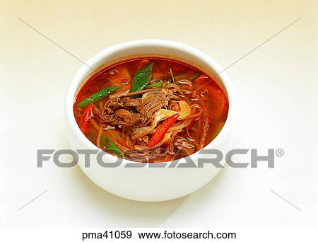 indoor, cook, cooking, soup of chopped beef with various vegetables, yukgaejang, soup of chopped beef with various vegetables View Large Photo Image Stock Photo - indoor, cook, cooking, soup of chopped beef with various vegetables, yukgaejang, soup of chopped beef with various vegetables. Fotosearch