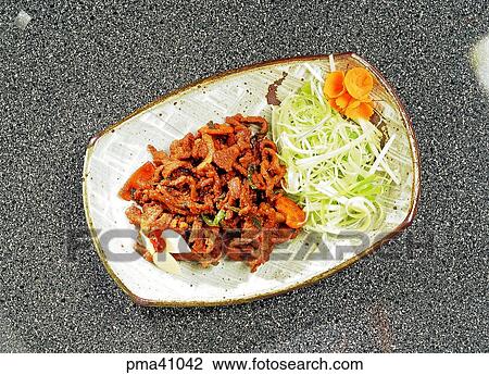 Stock Image - indoor, vegetables, cook, cooking, food, dish. Fotosearch