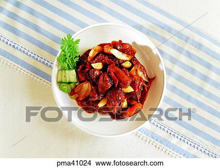 Picture - soup with broiled chicken, dakdoritang, aiding virility, food to aid virility, indoor, cook. Fotosearch
