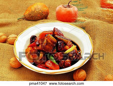 Stock Photo - steamed ribs without bones, indoor, cook, cooking, food, dish. Fotosearch