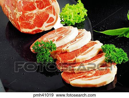 meat dish, pork, Korean style bacon, Samgyupsal, indoor, cook View Large Photo Image Stock Photo - meat dish, pork, Korean style bacon, Samgyupsal, indoor, cook. Fotosearch
