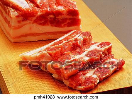 meat dish, pork, Korean style bacon, Samgyupsal, fresh meat, indoor View Large Photo Image Stock Photo - meat dish, pork, Korean style bacon, Samgyupsal, fresh meat, indoor. Fotosearch