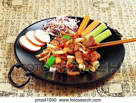 meat, meat dish, pork, indoor, vegetables, seasoned meat View Large Photo Image Stock Image - meat, meat dish, pork, indoor, vegetables, seasoned meat. Fotosearch