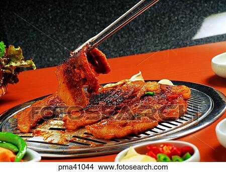 meat, meat dish, pork, Korean style bacon, Samgyupsal, indoor View Large Photo Image Picture - meat, meat dish, pork, Korean style bacon, Samgyupsal, indoor. Fotosearch