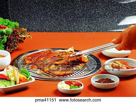 meat, meat dish, pork, side dish, Korean style bacon, Samgyupsal View Large Photo Image Stock Image - meat, meat dish, pork, side dish, Korean style bacon, Samgyupsal. Fotosearch