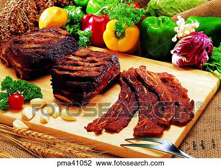 ribs without bones, meat, meat dish, pork, beef, beef View Large Photo Image Stock Image - ribs without bones, meat, meat dish, pork, beef, beef. Fotosearch