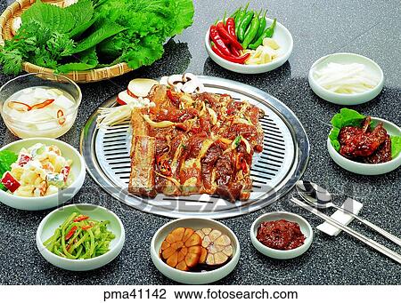 ribs without bones, meat, meat dish, pork, side dish, roasted meat or fish on the charcoal fire View Large Photo Image Stock Image - ribs without bones, meat, meat dish, pork, side dish, roasted meat or fish on the charcoal fire. Fotosearch