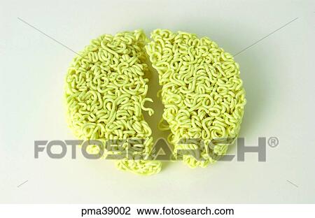 Stock Image - Chinese noodles, ramen, noodles, powdered food, flour-based food, coil. Fotosearch
