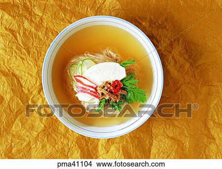 Picture - cold noodles, noodles, cold noodles, powdered food, flour-based food, objects. Fotosearch