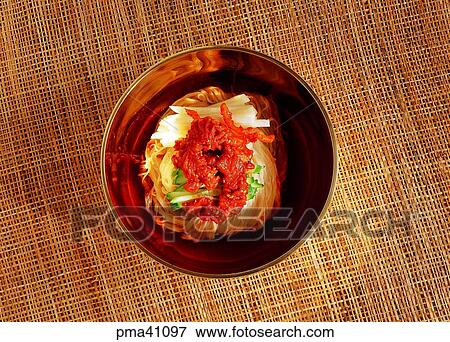 Stock Photo - cold noodles, noodles, powdered food, flour-based food, objects, things. Fotosearch