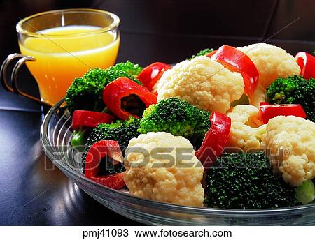 Stock Image - desert, broccoli salad, broccoli, objects, things, articles. Fotosearch