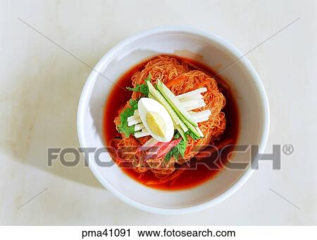 Stock Image - noodles, noodles, powdered food, flour-based food, mixed noodles, objects. Fotosearch