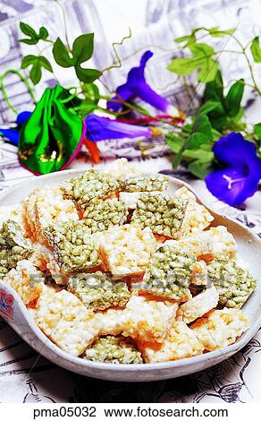 glutinous rice cracker frizzled in oil, gangjung, tea and cakes, desert, objects, things View Large Photo Image Stock Image - glutinous rice cracker frizzled in oil, gangjung, tea and cakes, desert, objects, things. Fotosearch