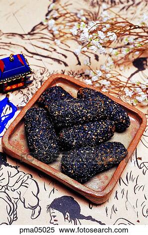sesame and glutinous rice cracker frizzled in oil, gangjung, tea and cakes, desert, objects, things View Large Photo Image Stock Photography - sesame and glutinous rice cracker frizzled in oil, gangjung, tea and cakes, desert, objects, things. Fotosearch