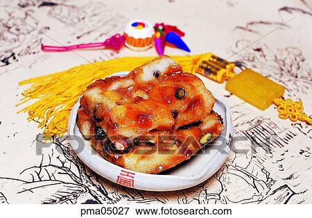 Stock Photo - tea and cakes, rice cake, objects, things, articles, indoor. Fotosearch