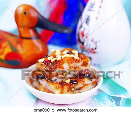 Stock Photography - tea and cakes, rice cake, objects, things, articles, indoor. Fotosearch