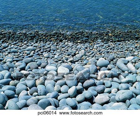 砂利 小石 石 石 海 海岸 海岸 ピクチャー Pci06014 Fotosearch