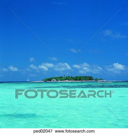Stock Photo - sea, sea, island, Sounth Pacific Island, rest area, trip, travel. Fotosearch