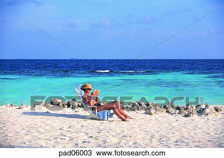 Stock Image - sunbarh, suntan, suntan, suntan, suntan, sandy beach, sand. Fotosearch