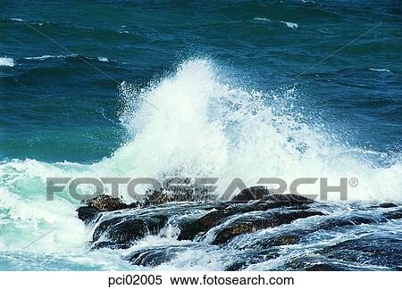 wave, spray, landscape, scenery, scene, view, nature View Large Photo Image Stock Photography - wave, spray, landscape, scenery, scene, view, nature. Fotosearch