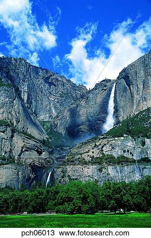 Stock Image - falls, nature, landscape, scenery, scene, view, mountain stream. Fotosearch