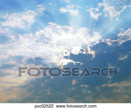 Stock Image - cloud, sky, sunrise, altostratus, black clouds, dark clouds, nature. Fotosearch