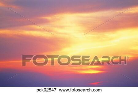Stock Photo - red sky, sunrise, sunset, cloud, sky, sunset, sundown. Fotosearch
