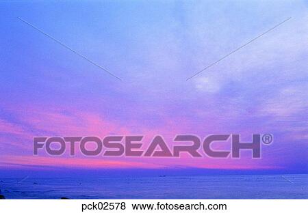 Stock Photo - red sky, sunrise, sunset, cloud, sky, sunset, sundown. Fotosearch