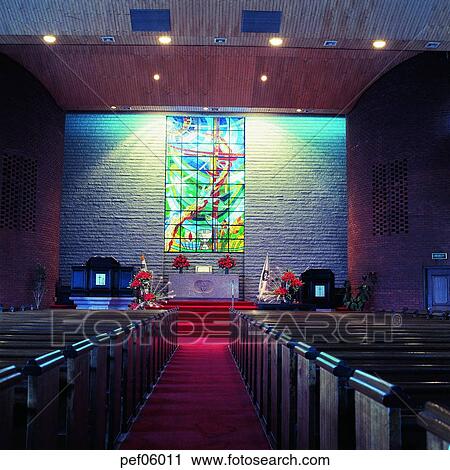 church interior, church, light, illumination, platform, chair, bench View Large Photo Image Stock Image - church interior, church, light, illumination, platform, chair, bench. Fotosearch