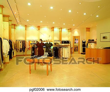 dress shop, shop interior, dress, cloth, clothes, display, display View Large Photo Image Stock Photograph - dress shop, shop interior, dress, cloth, clothes, display, display. Fotosearch