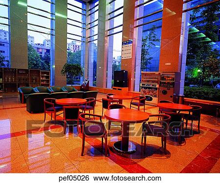 rest room, lobby, table, chair, bench, sofa, table View Large Photo Image Stock Photograph - rest room, lobby, table, chair, bench, sofa, table. Fotosearch