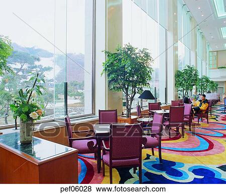 rest room, lobby, table, hotel resort, cafe, cafe, coffee shop View Large Photo Image Stock Photo - rest room, lobby, table, hotel resort, cafe, cafe, coffee shop. Fotosearch