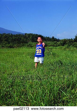 Stock Image - children, child, kid, smile, laugh, plain, plain. Fotosearch