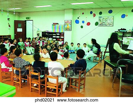kindergarten, preschool, kindergarten pupil, kindergartener, class, infant, baby View Large Photo Image Stock Image - kindergarten, preschool, kindergarten pupil, kindergartener, class, infant, baby. Fotosearch