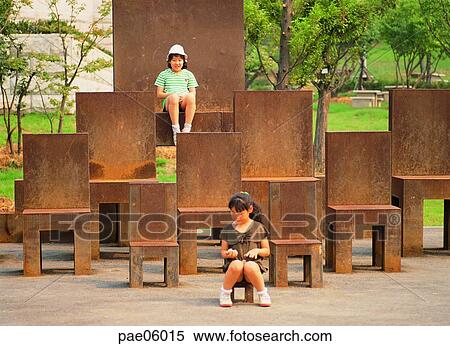 sculpture, children, child, kid, chair, bench, sofa View Large Photo Image Stock Photography - sculpture, children, child, kid, chair, bench, sofa. Fotosearch