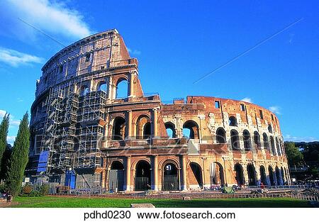 Colosseum, Rome, amphitheater, building style, construction style, building, architecture View Large Photo Image Stock Image - Colosseum, Rome, amphitheater, building style, construction style, building, architecture. Fotosearch