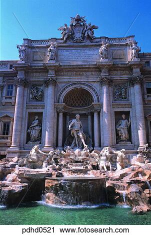 Fontana di Trevi, molding, modeling, Rome, fountain, building, architecture View Large Photo Image Stock Image - Fontana di Trevi, molding, modeling, Rome, fountain, building, architecture. Fotosearch