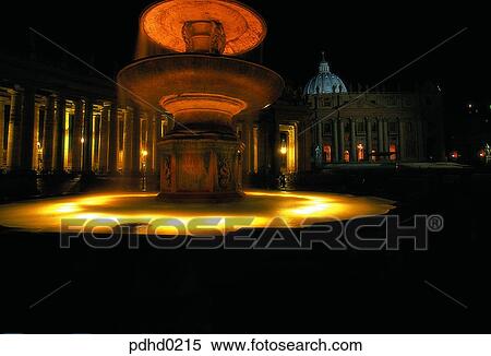 Stock Photography - Fontata de Trevi, Rome, Vatican, San Pietro Basilica, building style, construction style, building. Fotosearch