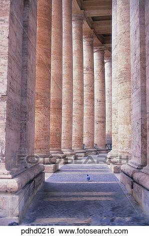 San Pietro Basilica corridor, San Pietro Basilica, corridor, pillar, pole, plaza, Rome View Large Photo Image Stock Photograph - San Pietro Basilica corridor, San Pietro Basilica, corridor, pillar, pole, plaza, Rome. Fotosearch