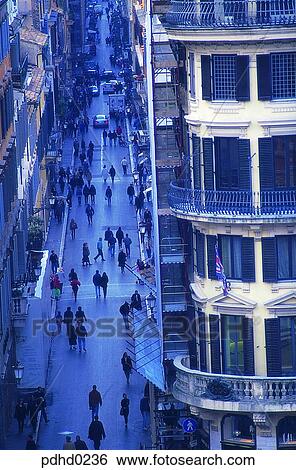 Stock Photograph - Spain plaza, urban district, city, street, road, way, street. Fotosearch