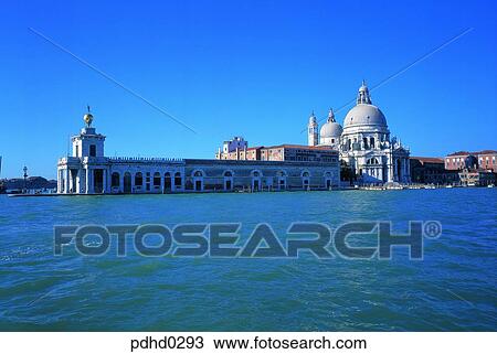 Stock Image - Venezia, Gallria dell' Accademia, Venezia Gallria dell' Accademia, canel, waterway, river, building. Fotosearch