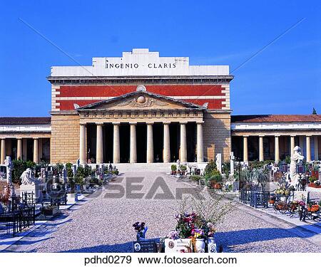 Stock Photo - Verona National Cemetery, Verona, National Cemetery, building, structure, building, architecture. Fotosearch