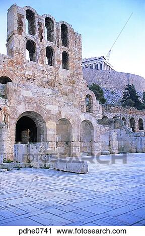 Arched Door Athens Arch Shaped Door Ruins Remains Arch Acropolis Stock Image