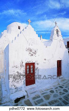 Mikonos, white house, white building, construction, church, Cross, cross View Large Photo Image Stock Image - Mikonos, white house, white building, construction, church, Cross, cross. Fotosearch